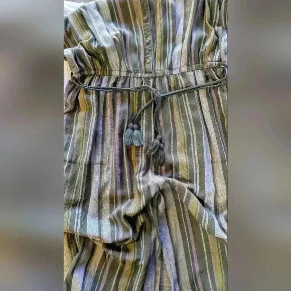 Sonoma Sleeveless Belted V-neck Jumpsuit Linen Blend Sz Small - Picture 9 of 10